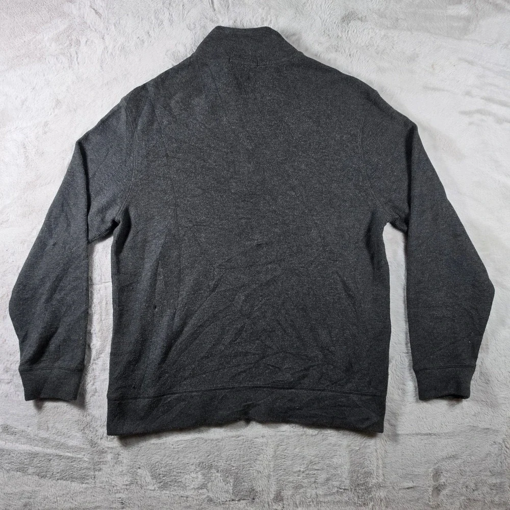 Banana‎ Republic Quarter Zip Sweater Mens Medium Gray Mock Neck Pullover Knit